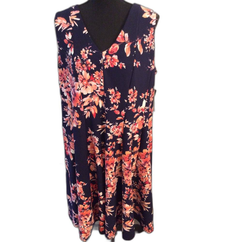 New NWT Plus size 1X Floral Sleeveless dress Studio One NY